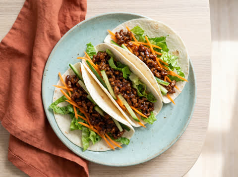 Hoisin pork tacos